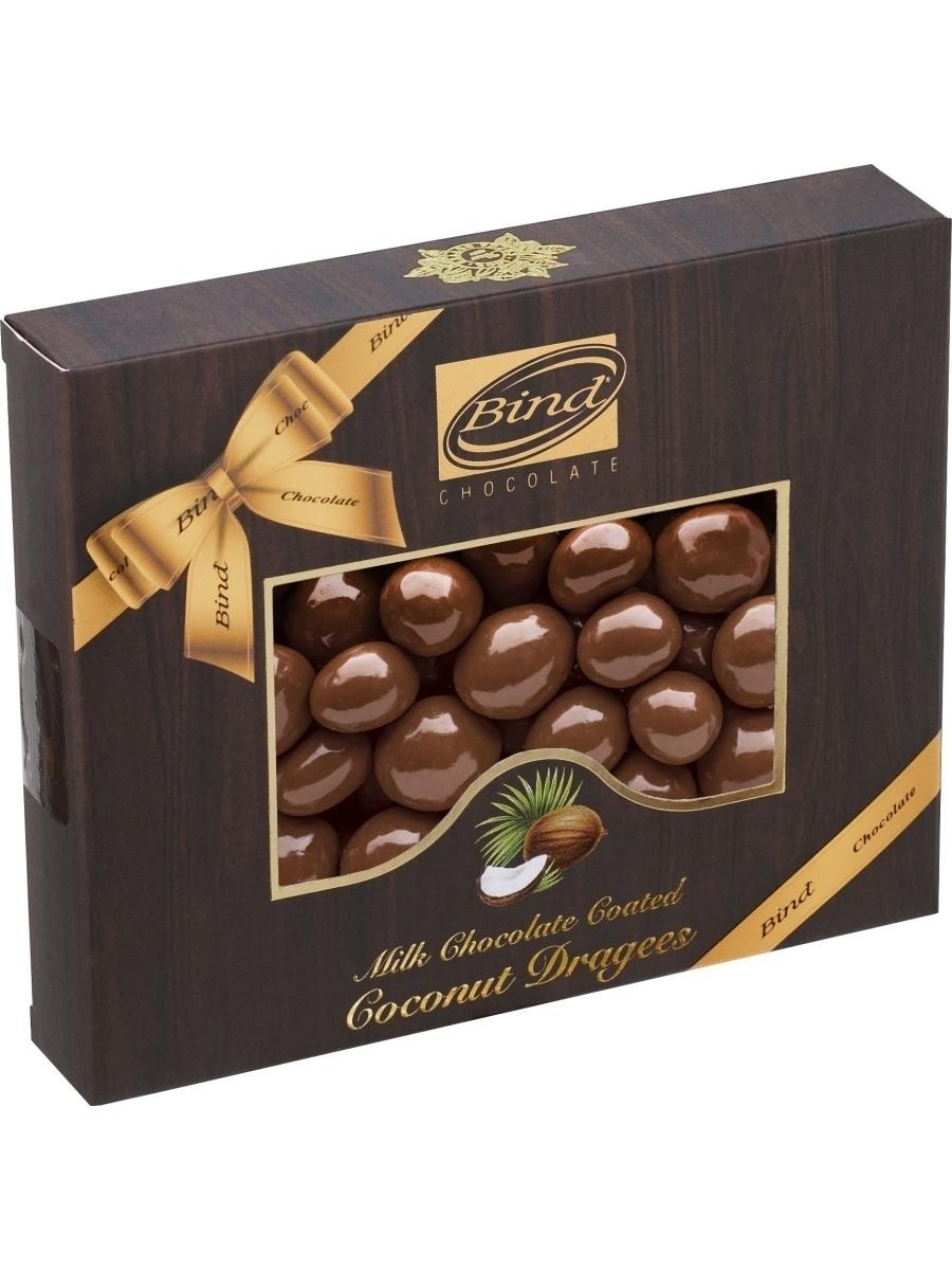 Драже шоколадное Bind Кокос 100 гр., картон