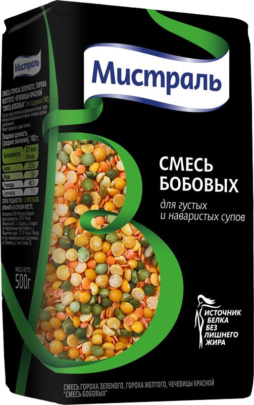 Смесь бобовых Мистраль для густых и наваристых супов 500 гр., пакет