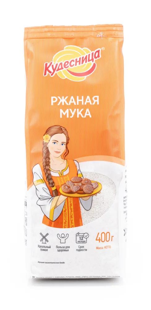 Мука Кудесница ржаная, 400 гр., флоу-пак
