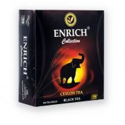 Чай Enrich Collection черный мелколистовой цейлонский 100 пакетиков, 200 гр., картон