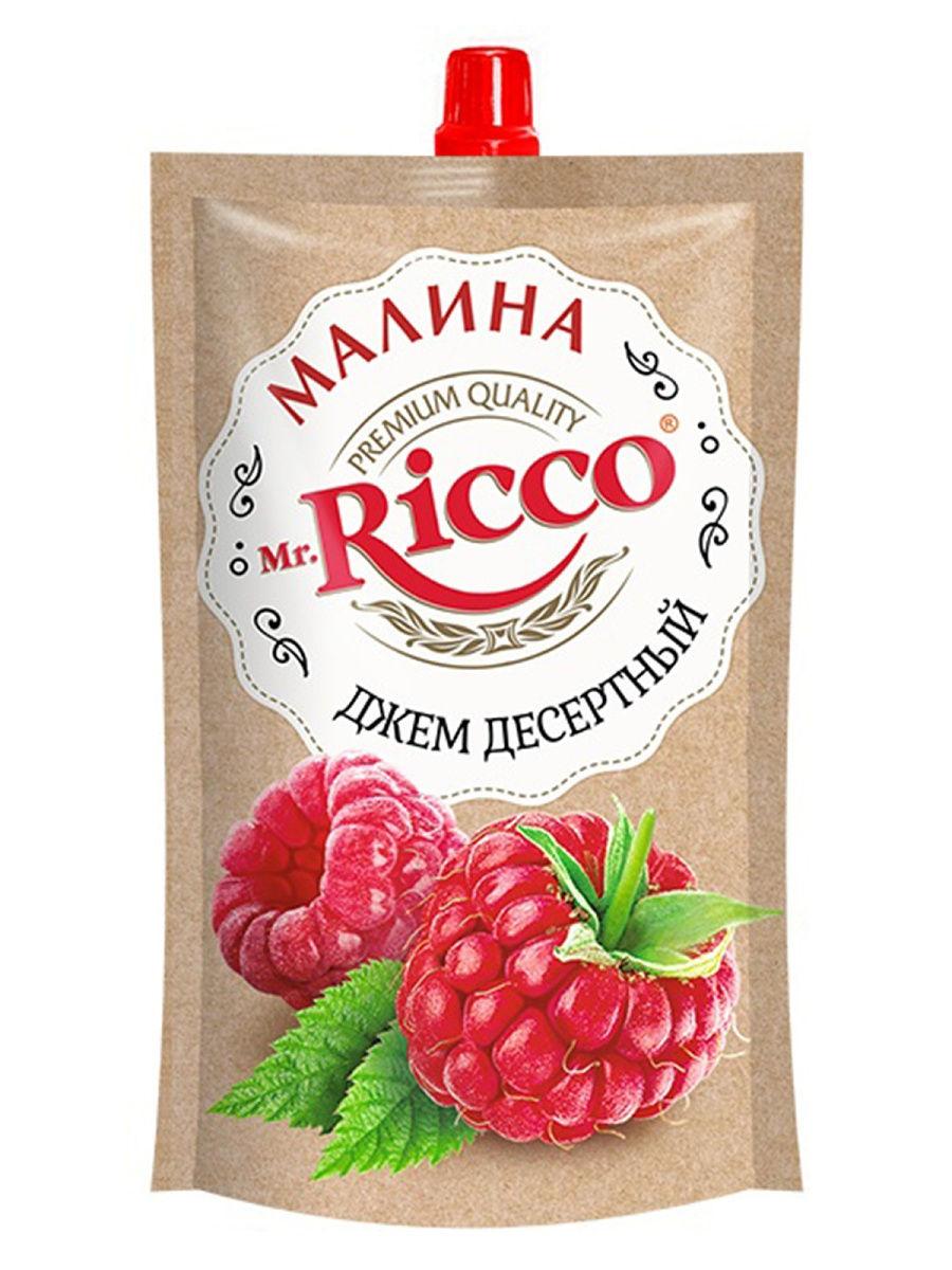 Джем Mr. Ricco десертный малина, 300 гр., дой-пак с дозатором