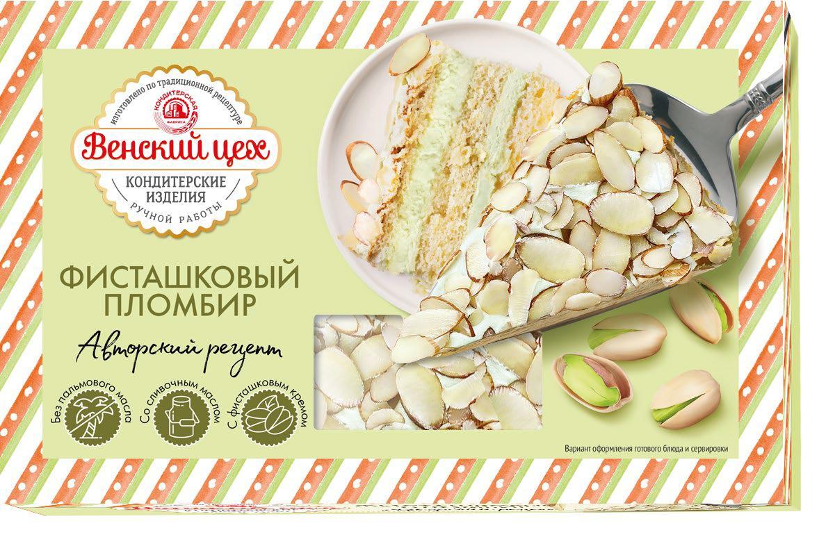 Торт Черемушки Венский цех Фисташковый пломбир 390 гр., картон