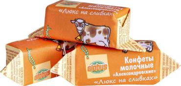 Конфеты на сливках молочные Александровские Коровки Люкс, 1 кг., бумажная упаковка