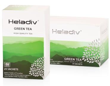 Чай Heladiv Green зеленый 50 пакетиков, 50 гр., картон