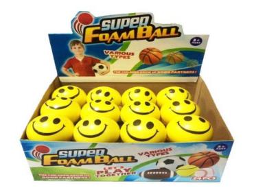 Мяч 3 Смайлик мягкий SuperFoamBall