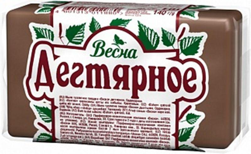 Мыло туалетное дегтярное Весна, 140 гр., ПЭТ