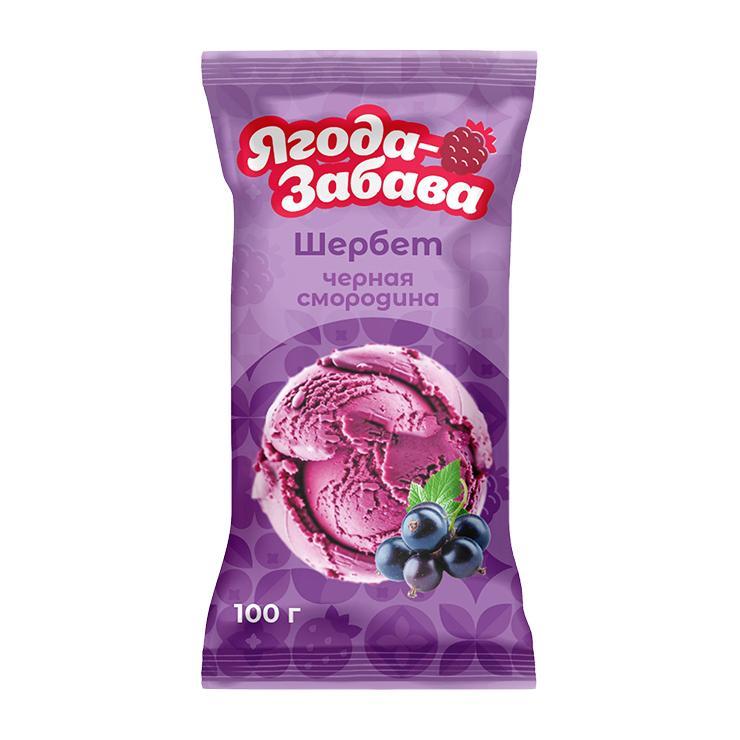 Щербет Ягода-Забава чёрная смородина стакан 90 гр., флоу-пак