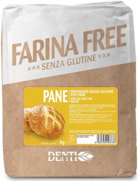 Мука DENTI Free PANE смесь без глютена для Хлеба 1 кг., бумага