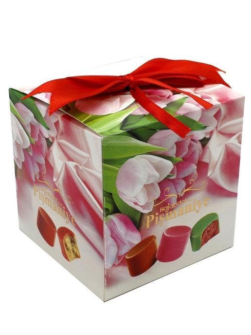 Конфеты Hajabdollah из пашмалы ТЮЛЬПАНЫ ассорти, 300 гр., упаковка с бантом