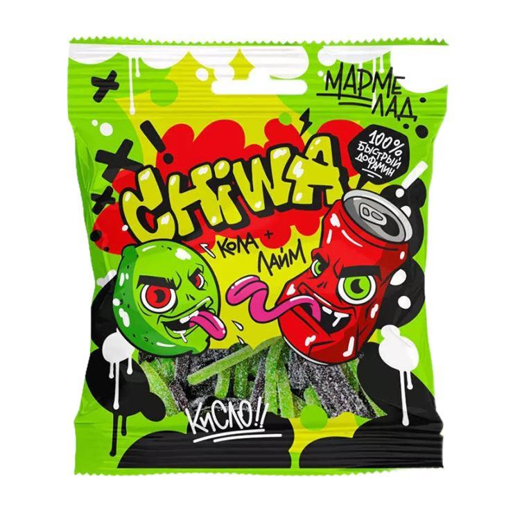 Мармелад жевательный Chi-wa-wa Graffiti кола лайм кислый 90 гр., флоу-пак