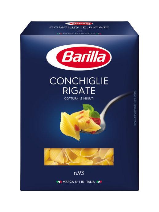 Макаронные изделия Barilla Конкилье ригате №93 ракушки рифлёные 450 гр., картон