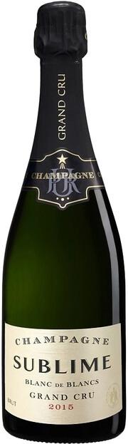 Вино игристое Sublime Blanc De Blancs Grand cru белое брют выдержанное 750 мл., стекло