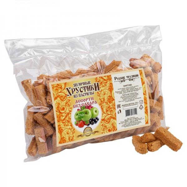 Хрустики Русские традиции яблочные из пастилы ассорти из ягод без ...
