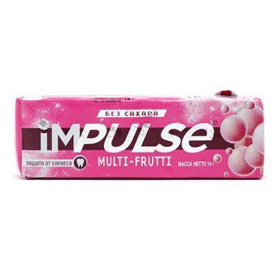 Жевательная резинка IMPULSE Фруктовая 14 гр., обертка