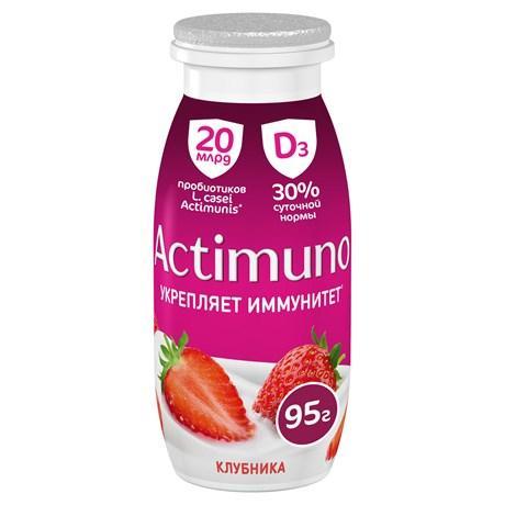 Кисломолочный продукт Actimuno клубника 1,5% 95 мл., ПЭТ