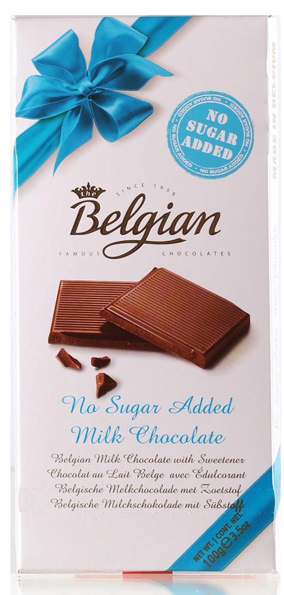 Шоколад молочный без сахара , , The Belgian, 100 гр., картон