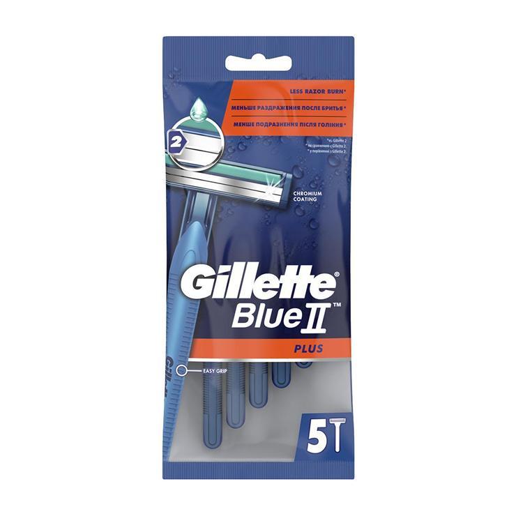 Станки для бритья Gillette Blue 2 Plus мужские одноразовые 5 штук, флоу-пак