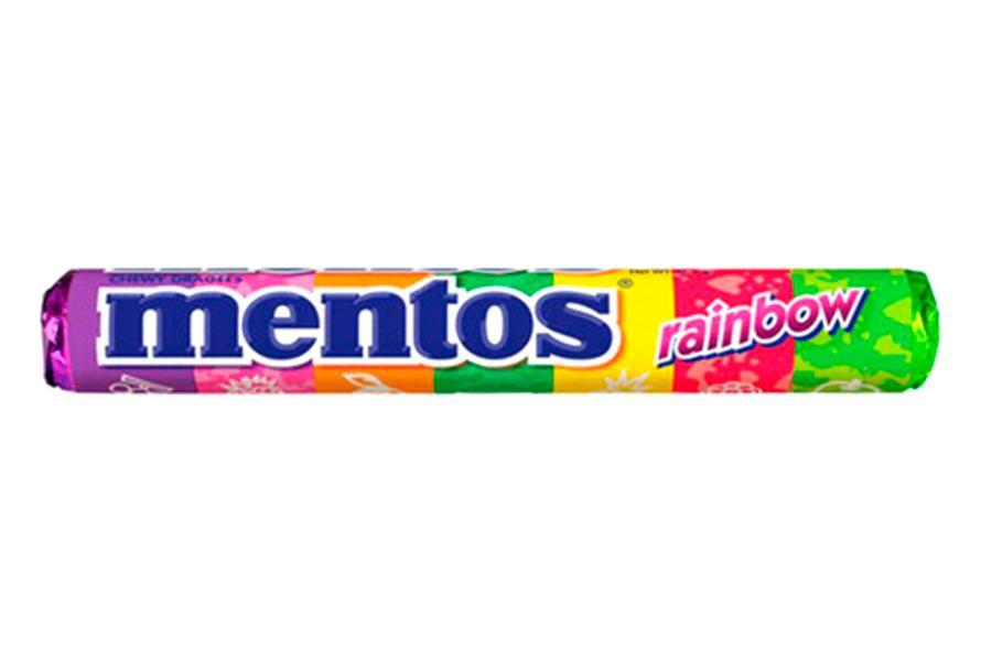 Конфеты жевательные Mentos радуга 37,5 гр., обертка