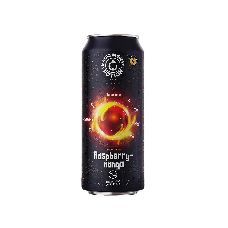 Напиток энергетический Potion Super Energy малина манго без сахара функциональный тонизирующий 450 мл., ж/б
