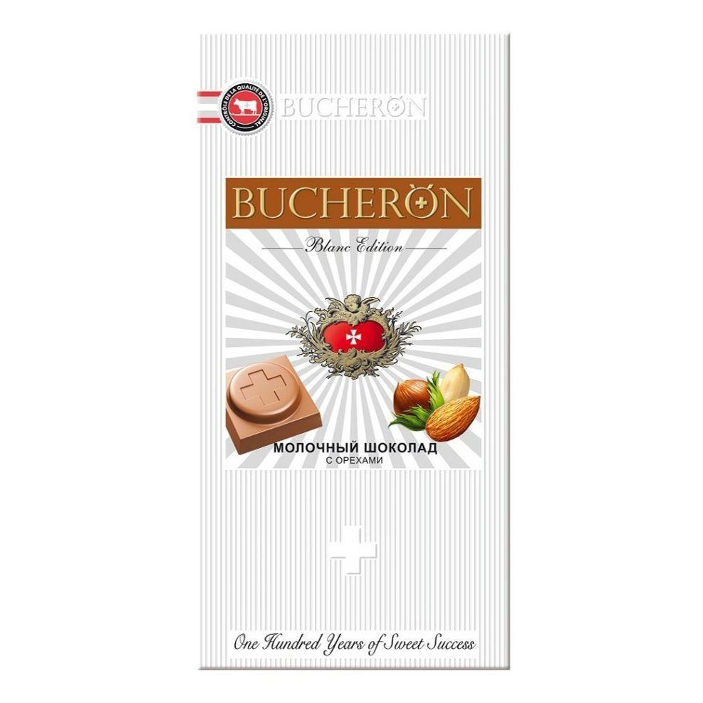 Шоколад Bucheron Blanc Edition молочный с орехами 85 гр., картон
