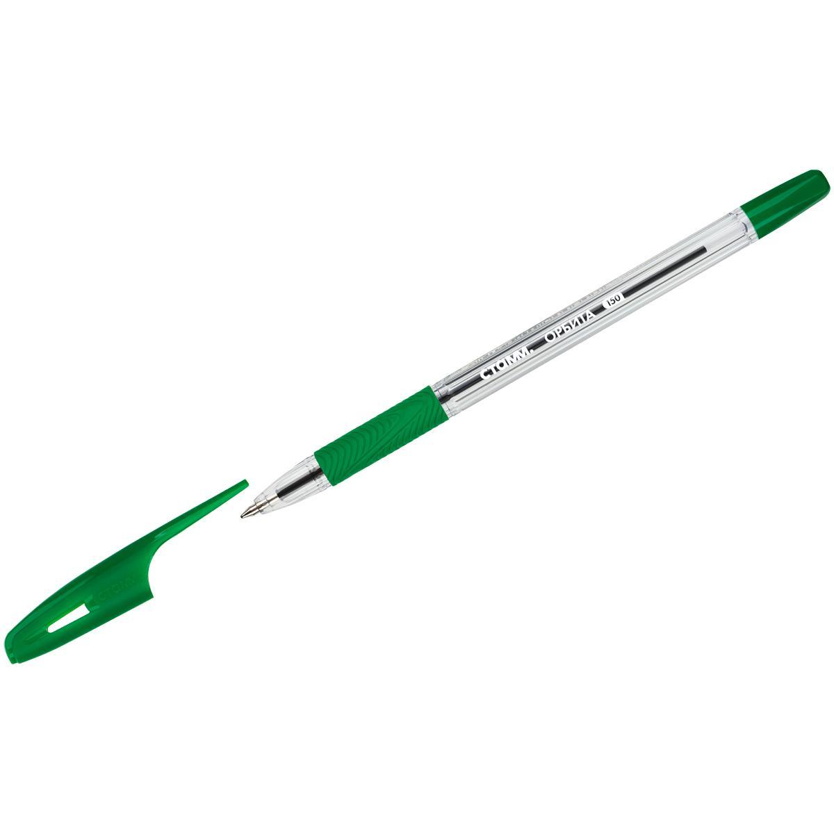 Ручка шариковая Стамм орбита 150 0,7 мм зеленая, пакет