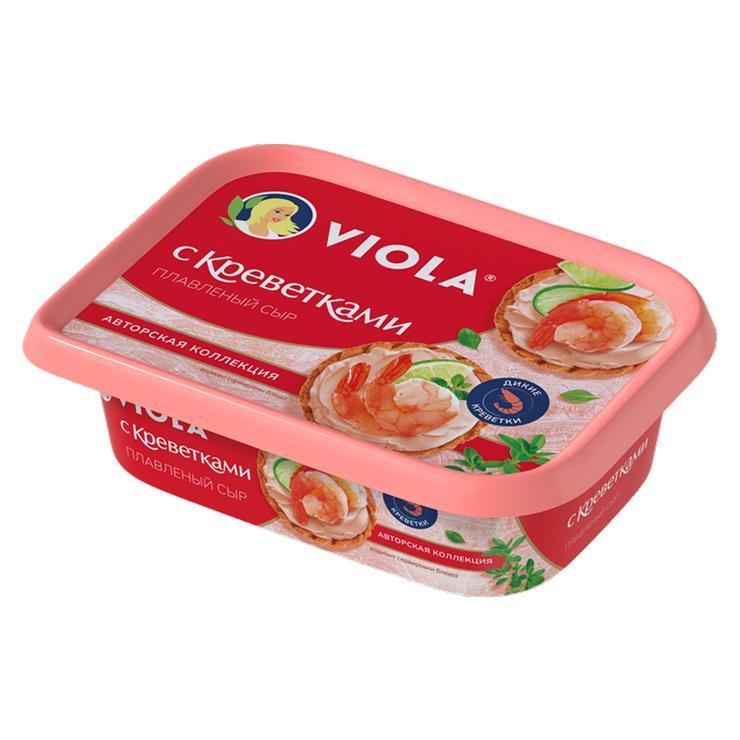 Сыр Viola плавленый с креветками 35% 190 гр., ПЭТ