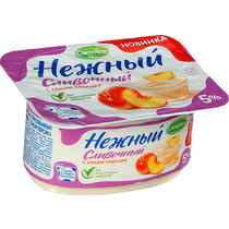 Йогуртный продукт Нежный сливочный с соком персика 5% 110 г
