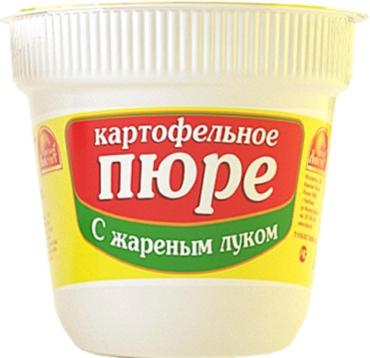 Пюре Русский аппетит картофельное с жареным луком, 37 гр., пластиковый стакан