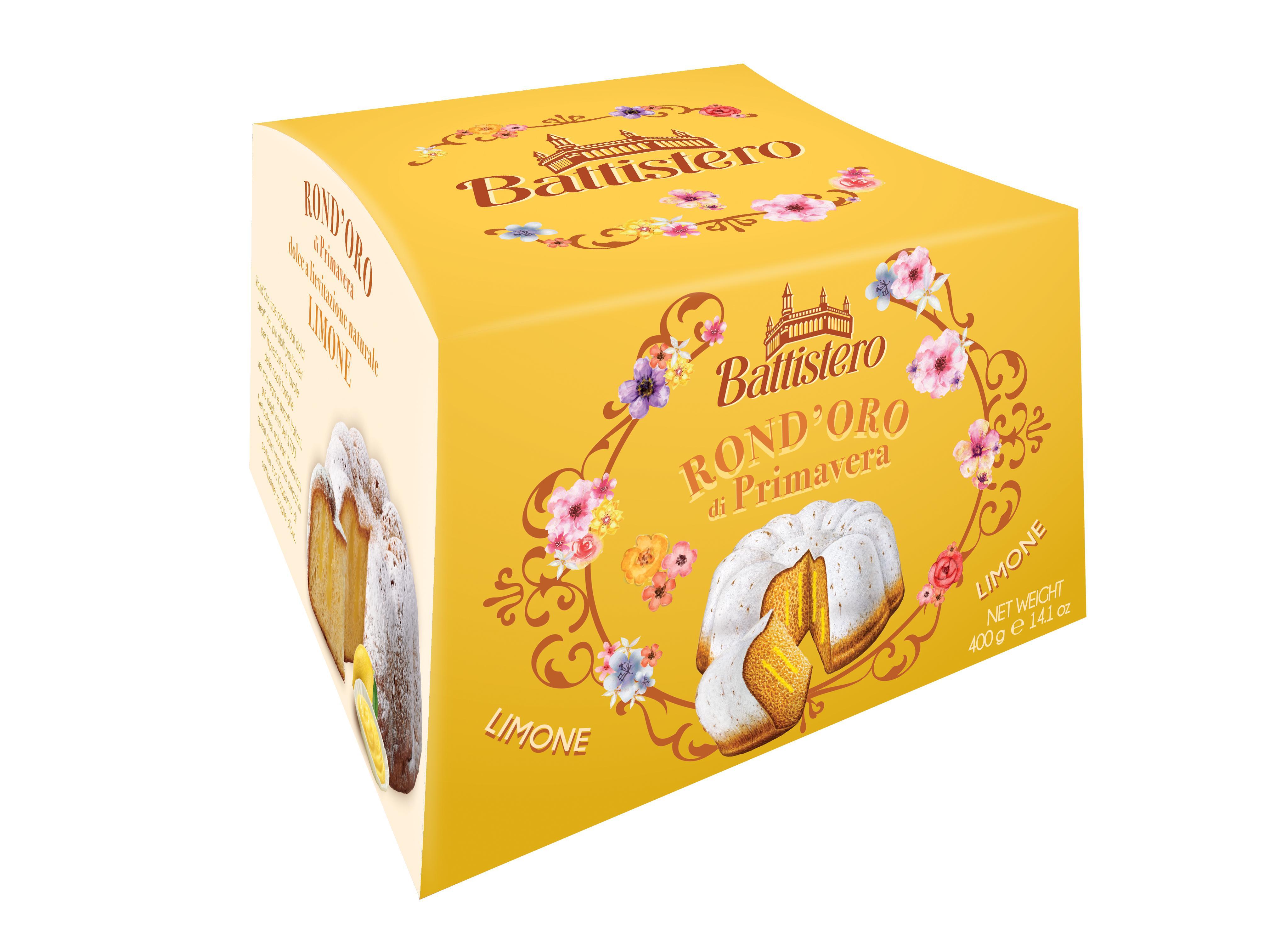 Кулич Battistero Rond'Oro с лимонным кремом 400 гр., картон