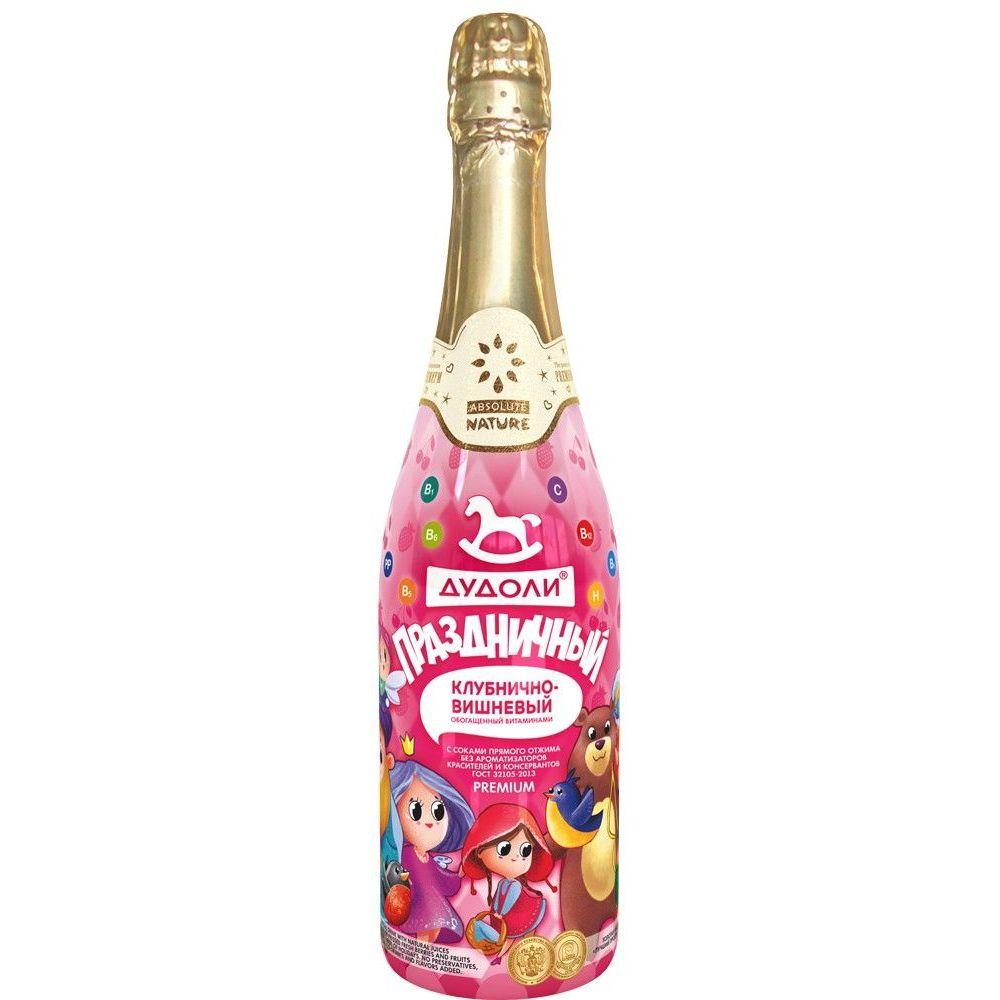 Шампанское детское Дудоли Клубнично-вишневое 750 мл., стекло