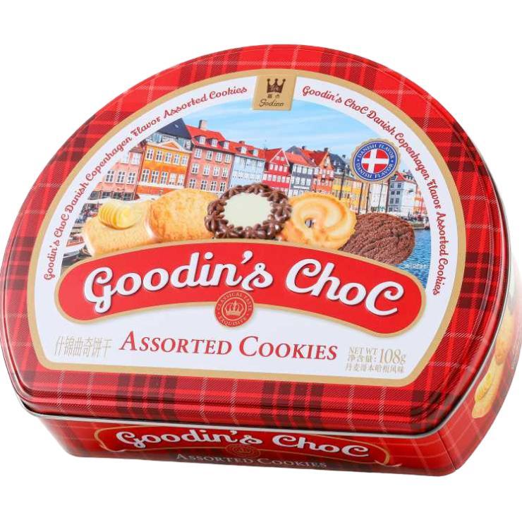 Печенье Goodin's Choc ассорти датского печенья красная 108 гр., ж/б