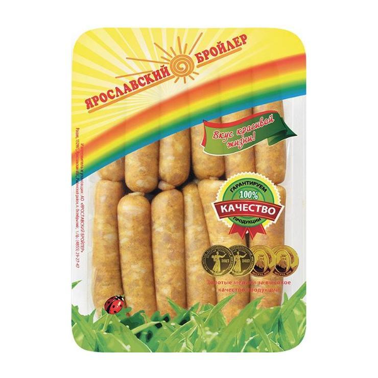 Колбаски Ярославский бройлер филейные для жарки охлажденные 340 гр., лоток