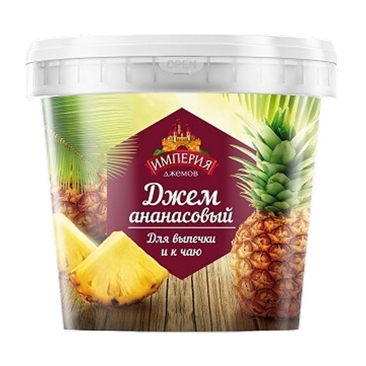 Джем Империя Джемов ананас 1 кг., пластиковая упаковка