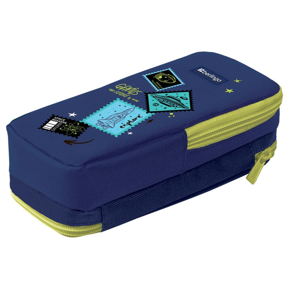 Пенал Berlingo Space mission 205х8055 2 отделения внутренний органайзер магнит полиэстер, пакет