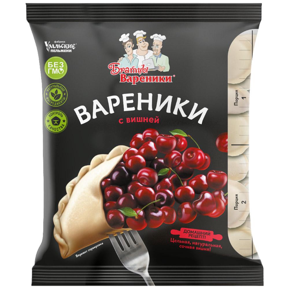 Вареники Братцы Вареники Премиум с вишней, 400 гр., флоу-пак