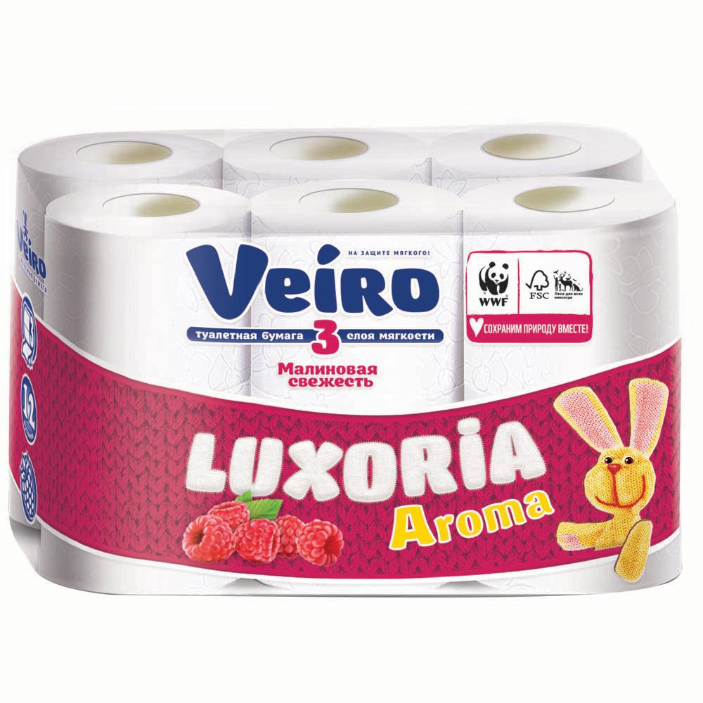 Туалетная бумага  Veiro Luxoria Aroma 3-слойная 12 рулонов, флоу-пак