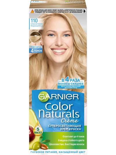 Краска Garnier Color Naturals для волос, 110 Суперосветляющий натуральный блонд, 110 мл., картон
