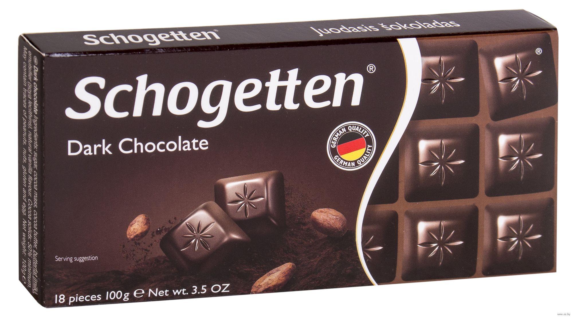 Шоколад тёмный, Schogetten, 100 гр., картон