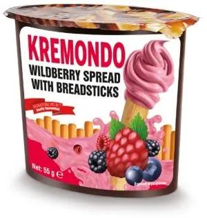 Паста KREMONDO со вкусом Лесные ягоды с хлебными палочками 55 гр., стакан