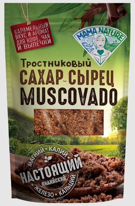 Сахар-песок тростниковый Mama Nature Muscovado 500 гр., дой-пак