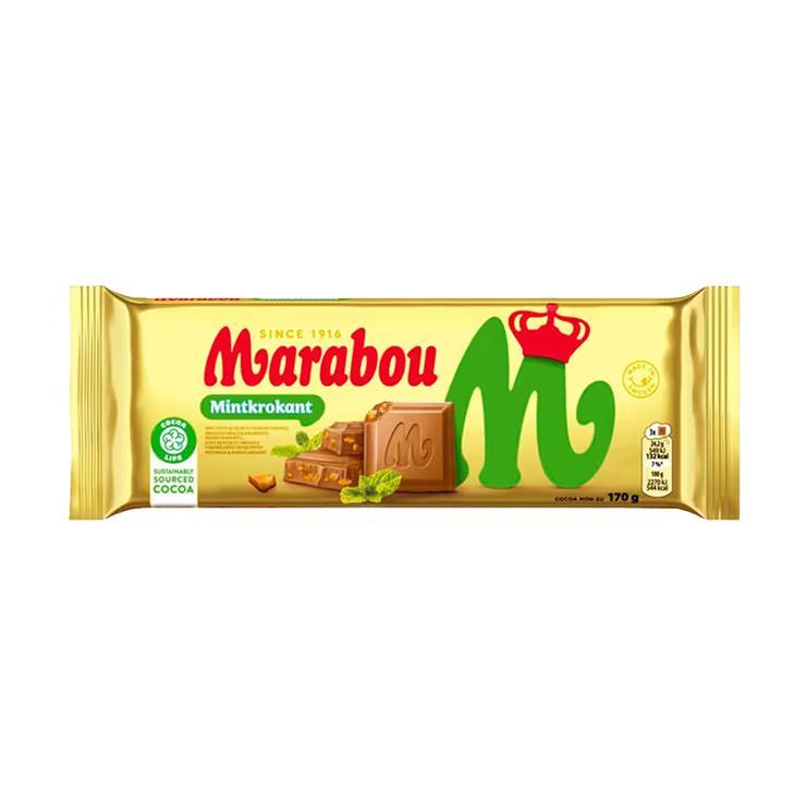 Шоколад Marabou Mintkrokant 170 гр., флоу-пак