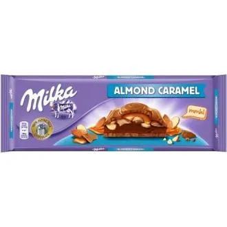 Шоколад Milka Almond Caramel миндаль карамель 300 гр., флоу-пак