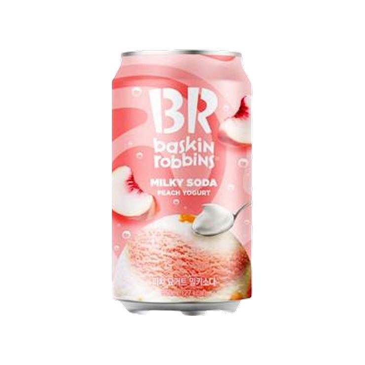 Напиток газированный Baskin Robbins Peach Yogurt 350 мл., ж/б