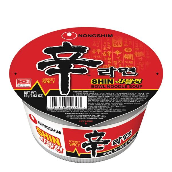 Лапша Nongshim, быстрого приготовления Шин Рамен, 86 гр., пластиковая упаковка