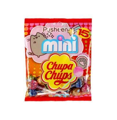 Карамель на палочке Chupa Chups pusheen мини 90 гр., флоу-пак