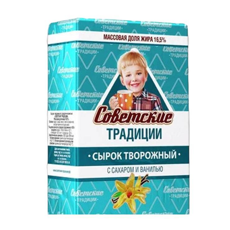 Сырок творожный Советские традиции ваниль 16,5% 100 гр., обертка