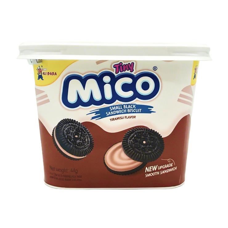Печенье Tiny Mico Small Black Sandwich Love Tiramisu со вкусом тирамису 44 гр., пластиковая упаковка