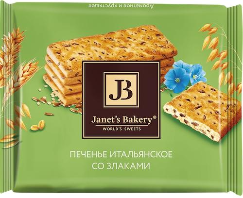 Печенье Janets Bakery затяжное цельнозерновое, 83 гр., флоу-пак