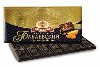 Шоколад Бабаевский темный с целым миндалем 100 гр., обертка