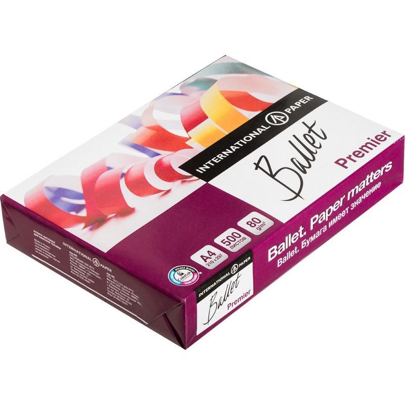 Бумага Ballet Premier А4, 80г/м2, 500л., 162%